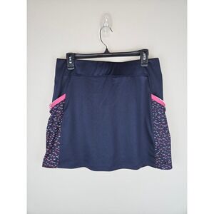 Callaway Womens Opti-Dri Golf Skort Navy Blue Pink Patterned Pockets Size Medium
